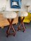 Italian Wood & Sheepskin Bar Stools, 1970s, Set of 2 3