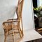 Mid-Century Italian Bamboo & Woven Rattan Wing Back Chair 15