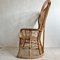 Mid-Century Italian Bamboo & Woven Rattan Wing Back Chair 5