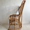 Mid-Century Italian Bamboo & Woven Rattan Wing Back Chair 11