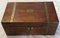 Ancient English Walnut and Brass Intarsia Desk Box with Secret Compartment 1