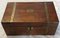 Ancient English Walnut and Brass Intarsia Desk Box with Secret Compartment, Image 1