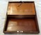 Ancient English Walnut and Brass Intarsia Desk Box with Secret Compartment, Image 4