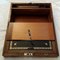 Ancient English Walnut and Brass Intarsia Desk Box with Secret Compartment, Image 5