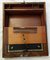 Ancient English Walnut and Brass Intarsia Desk Box with Secret Compartment 6