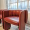 Dinette Stühle aus rotem Leder von Luigi Massoni für Poltrona Frau, 1970er, 2er Set 7