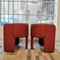 Dinette Stühle aus rotem Leder von Luigi Massoni für Poltrona Frau, 1970er, 2er Set 2