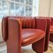 Dinette Stühle aus rotem Leder von Luigi Massoni für Poltrona Frau, 1970er, 2er Set 8