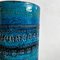 Jarrón Rimini vintage de cerámica azul de Aldo Londi, Imagen 3
