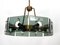 Lampada da soffitto modernista in ottone e vetro fumé di Gino Paroldo, Italia, anni '60, Immagine 7