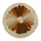 Alfombra redonda marrón de Desso, años 70, Imagen 1