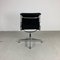 Eames Vitra for Herman Miller Black Leather Soft Pad Group Chair by Eero Saarinen, 1960s, Image 4