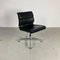 Eames Vitra for Herman Miller Black Leather Soft Pad Group Chair by Eero Saarinen, 1960s 1