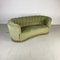 Vintage Danish Green Banana Sofa, 1930s, Image 2