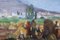 Julijs Vilumainis, paisaje con montañas, sur de Francia, óleo sobre cartón sobre lienzo, años 70, Imagen 2