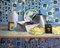 Kristine Kvitka, Still Life in Kitchen, Oil on Canvas, 21st Century 1