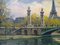 Gustave Madelain, Alexander III Bridge and the Seine, 1900s, Oil on Canvas, Imagen 4