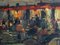 Serge Kislakoff, Terraza del restaurante al atardecer en Montmartre, París, años 50, óleo sobre lienzo, Imagen 2
