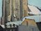 Constantine Kluge, Saint Germain-Des-Prés Under the Snow, óleo sobre lienzo, años 50, Imagen 3