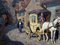 Cavalli con carrozza, Wilhelm Velten, olio su tavola, Immagine 4