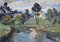 Harijs Veldre, Summer Landscape at the River, 1958, Oil on Cardboard, Image 1