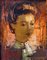 Raimonds Staprаns, Retrato de mujer, 1955, óleo sobre lienzo, Imagen 3