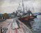 Nikolajs Breikss, At the Port, 1966, Oil on Cardboard, Image 1