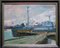 Nikolajs Breikss, Port, Big Ship, 1964, Oil on Cardboard 5
