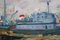 Nikolajs Breikss, Port, Big Ship, 1964, Oil on Cardboard 4