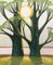Laimdots Murnieks, Due alberi e il sole, 2002, Olio su cartone, Immagine 1