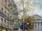 Antoine Blanchard, Parisian Street Scene, Oil on Canvas, 1950s, Framed, Image 7