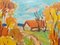 Svirskis Vitolds, Colorful Autumn Landscape, 1979, Oil on Cardboard 4