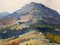Janis Lauva, Paesaggio di montagna con villaggio, 1980, Olio su cartone, Immagine 7