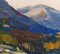 Janis Lauva, Paesaggio di montagna con villaggio, 1980, Olio su cartone, Immagine 9