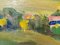 Janis Lauva, Paesaggio di montagna con villaggio, 1980, Olio su cartone, Immagine 10