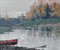 Oto Plader, Autumn at the Lake, óleo sobre contrachapado, años 30, Imagen 1