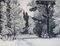 Piotr Petrovich Belousov, Forest Road, 20th Century, Etching, Image 1