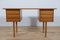 Freistehender Mid-Century Teak Schreibtisch, 1960er 1