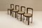 Italian Modernist Ash Wood and Faux Leather Dining Chairs, 1960s, Set of 4 2
