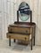 English Oak Dressing Table with Oval Beveled Mirror, 1930s 11