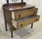 English Oak Dressing Table with Oval Beveled Mirror, 1930s, Image 4