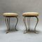 Stools in Brass and Leather, Set of 2 5