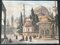 Grande artista europeo, moschea di Costantinopoli, fine XIX secolo, guazzo e acquerello, Immagine 4