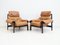 Lounge Chairs in Leather with Footrests by Percival Lafer, 1970s, Set of 4, Image 7