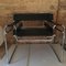 Stuhl aus Chrom & schwarzem Leder im Wassily Stil 5