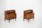 Mid-Century Italian Nightstands in Wood and Glass, 1950s, Set of 2 1