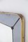 Mid-Century Italian Wall Mirror in Brass and Glass, 1950s, Image 4