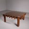 Low Coffee Table in Wood and Glass, Image 4