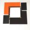 Postmodern Black and Orange Wall Mirrors, 1980s, Set of 2 11