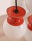 Red Metal Ceiling Light, 1970s 5